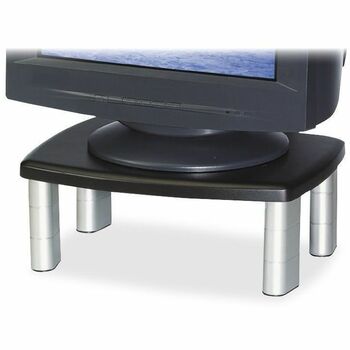 3M Adjustable Height Monitor Stand, 12 x 15 x 1-5 7/8, Black/Silver