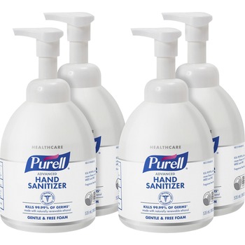 PURELL Healthcare Advanced Hand Sanitizer Gentle &amp; Free Foam, 535 ml Bottle, 4/CT