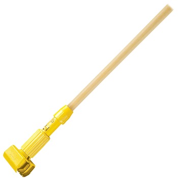 Rubbermaid Commercial Gripper Hardwood Mop Handle, 1 1/8 dia x 60, Natural/Yellow