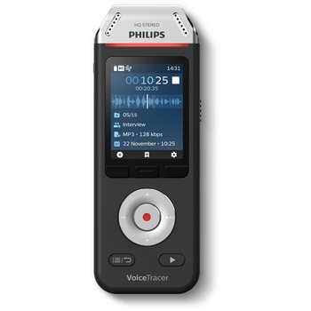 Philips Voice Tracer DVT2110 Digital Recorder 8 GB, Black/Silver