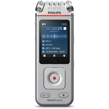 Philips Voice Tracer 4110 Digital Recorder, 8 GB, Silver