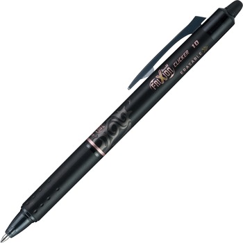 Pilot FriXion Clicker Erasable Gel Ink Retractable Pen, Black Ink, Bold