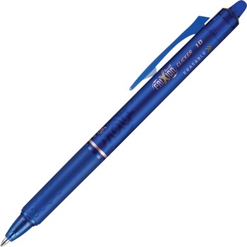 Pilot FriXion Clicker Erasable Gel Ink Retractable Pen, Blue Ink, Bold