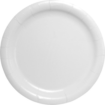 SOLO Cup Company Bare Eco-Forward Clay-Coated Paper Dinnerware, Plate, 9&quot; Diameter, White, 500/CT