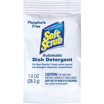 Soft Scrub Automatic Dish Detergent, Lemon Scent, Powder, 1 oz. Packet, 200/Carton