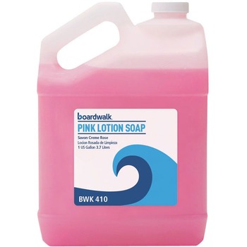 Boardwalk Mild Cleansing Pink Lotion Soap, Cherry Scent, Liquid, 1 Gallon Bottle, 4/Carton