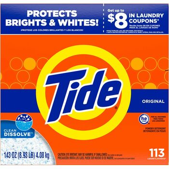 Tide&#174; Powder Laundry Detergent, Original Scent, 143 oz Box, 2/Carton