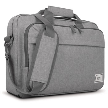 Solo Sustainable Recycled Collection Laptop Bag, For 15.6&quot; Laptops, 16.25 x 4.5 x 12, Gray