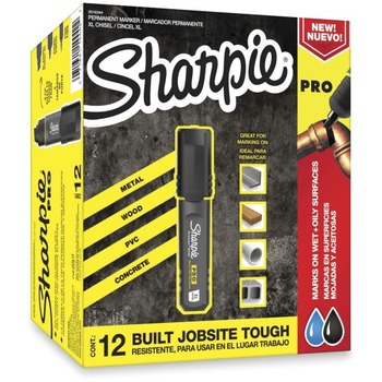 Sharpie Sharpie PRO, XL Chisel Tip, Black, Dozen