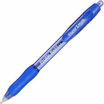 Paper Mate Profile Retractable Ballpoint Pen, Bold 1 mm, Blue Ink/Barrel