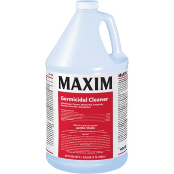 Maxim Germicidal Cleaner, Lemon Scent, 1 gal Bottle, 4/Carton