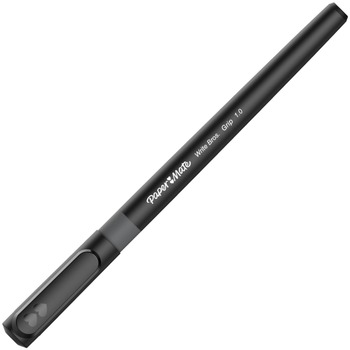 Paper Mate Write Bros. Grip Ballpoint Pen, Medium, 1 mm, Black Ink/Barrel, Dozen