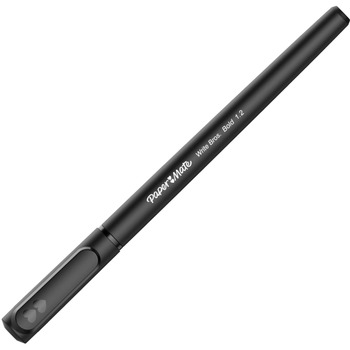 Paper Mate Write Bros. Ballpoint Pen, Bold 1.2 mm, Black Ink/Barrel, Dozen