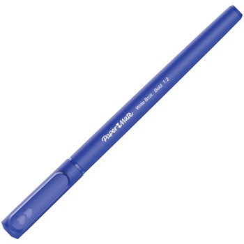 Paper Mate Write Bros. Ballpoint Pen, Bold 1.2 mm, Blue Ink/Barrel, Dozen
