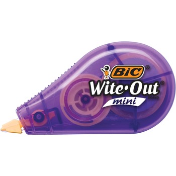 BIC Wite-Out Brand Mini Correction Tape, Non-Refillable, 1/5&quot; w x 26.2 ft, Assorted