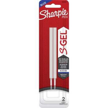 Sharpie S-Gel 0.7 mm Pen Refills, Medium Point, Blue Ink, 2/Pack