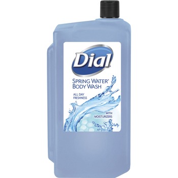Dial Body Wash, Spring Water, 1 L Refill Cartridge, 8/Carton