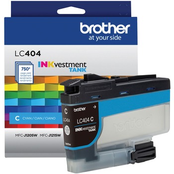 Brother LC404CS INKvestment Ink, 750 Page-Yield, Cyan