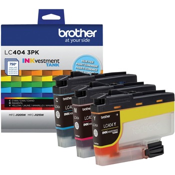 Brother LC4043PK INKvestment Ink, 750 Page-Yield, Cyan/Magenta/Yellow, 3/Pack
