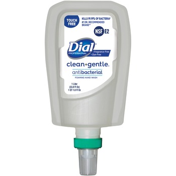 Dial Professional Clean+Gentle Antibacterial Foaming Hand Wash, Clean Scent, 1 L Refill, 3 Refills/Carton