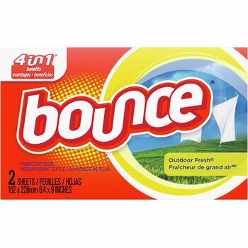 Bounce Fabric Softener Sheets, Outdoor Fresh, 2/Box, 156 Boxes/Carton