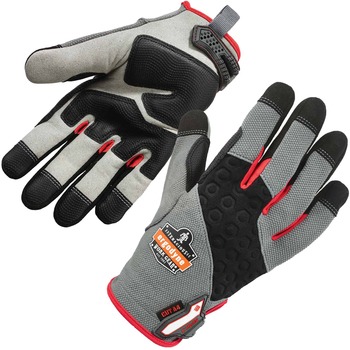 ergodyne ProFlex 710CR Heavy-Duty + Cut Resistance Gloves, Gray, X-Large, 1 Pair
