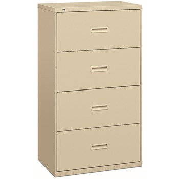 HON 400 Series Four-Drawer Lateral File, 36w x 19-1/4d x 53-1/4h, Putty