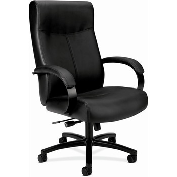 HON VL680 Series Big &amp; Tall Leather Chair, Supports up to 450 lbs., Black