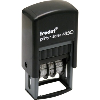 Trodat Trodat Econ Micro 5-in-1 Message Stamp, Dater, Self-Inking, 1 x 3/4, Blue/Red