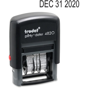 Trodat&#174; Trodat Economy Stamp, Dater, Self-Inking, 1 5/8 x 3/8, Black