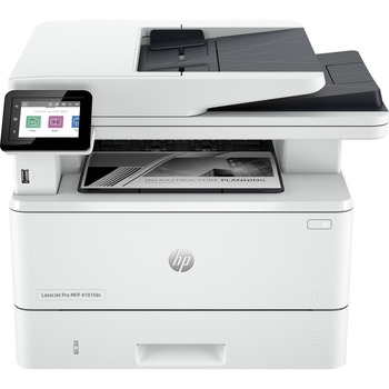 HP LaserJet Pro 4101fdn Multifunction Laser Printer, Copy/Fax/Print/Scan, White