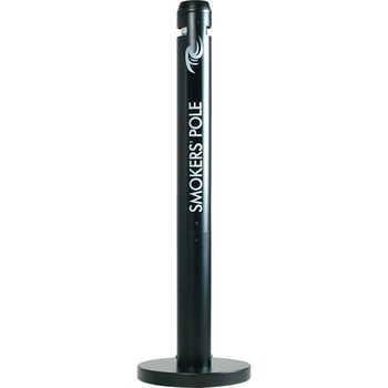 Rubbermaid Commercial Smokers&#39; Pole, Black Metal