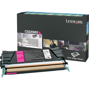 Lexmark C5220MS Toner, 3000 Page-Yield, Magenta