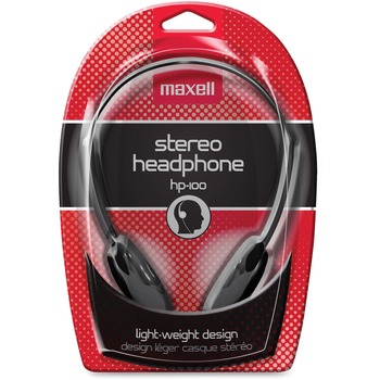 Maxell HP-100 Headphones, Black