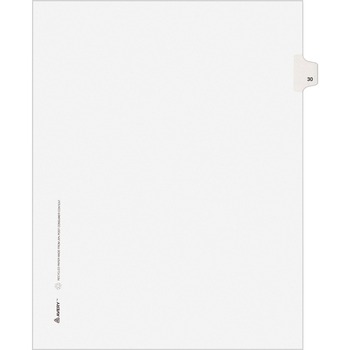Avery Individual Legal Dividers Style, Letter Size, Avery-Style, Side Tab Dividers, #30, 25/PK