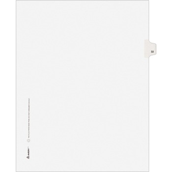 Avery Individual Legal Dividers Style, Letter Size, Avery-Style, Side Tab Dividers, #32, 25/PK