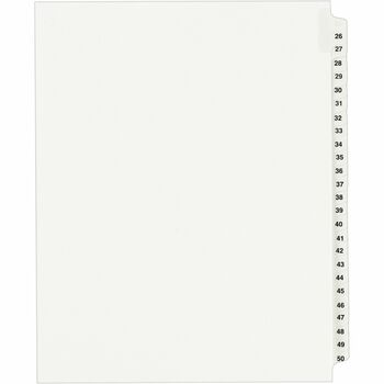 Avery Standard Collated Legal Dividers Style, Letter Size, Avery-Style, Side Tab Dividers, 26-50 Tab Set