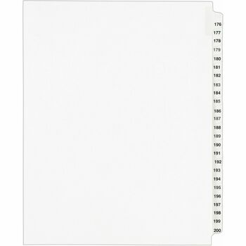 Avery Standard Collated Legal Dividers Style, Letter Size, Avery-Style, Side Tab Dividers, 176-200 Tab Set