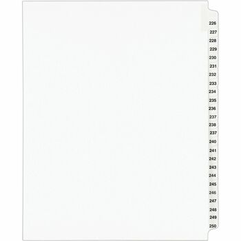 Avery Standard Collated Legal Dividers Style, Letter Size, Avery-Style, Side Tab Dividers, 226-250 Tab Set