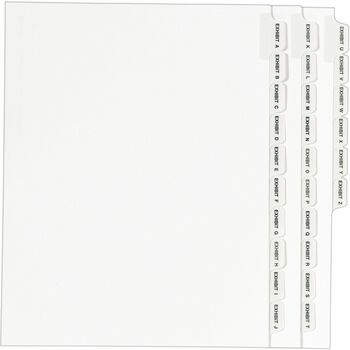 Avery Standard Collated Legal Dividers Style, Letter Size, Avery-Style, Side Tab Dividers, EXHIBIT A-Z Tab Set