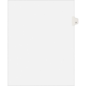 Avery Individual Legal Dividers Style, Letter Size, Avery-Style, Side Tab Dividers, F, 25/PK