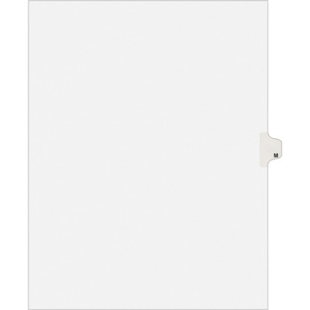 Avery Individual Legal Dividers Style, Letter Size, Avery-Style, Side Tab Dividers, M, 25/PK