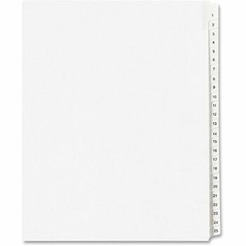 Avery Collated Legal Dividers Allstate&#174; Style, Side Tab Dividers, Letter Size, 1-25 Tab Set
