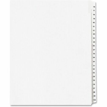 Avery Collated Legal Dividers Allstate&#174; Style, Side Tab Dividers, Letter Size, 76-100 Tab Set