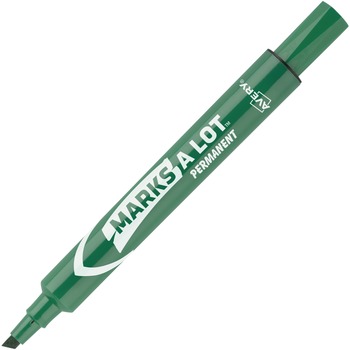 Marks-A-Lot&#174; Large Desk-Style Permanent Marker, Chisel Tip, Green