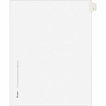 Avery Individual Legal Dividers Style, Letter Size, Avery-Style, Side Tab Dividers, #1, 25/PK