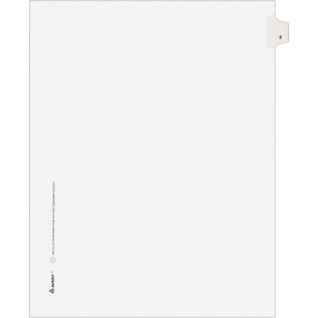 Avery Individual Legal Dividers Style, Letter Size, Avery-Style, Side Tab Dividers, #2, 25/PK