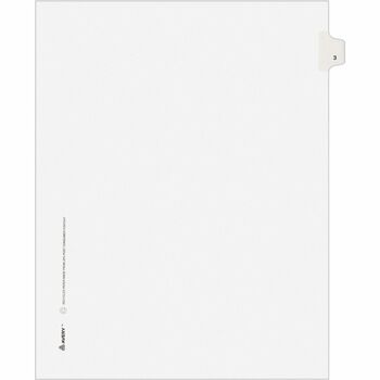 Avery Individual Legal Dividers Style, Letter Size, Avery-Style, Side Tab Dividers, #3, 25/PK