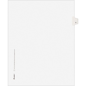 Avery Individual Legal Dividers Style, Letter Size, Avery-Style, Side Tab Dividers, #6, 25/PK