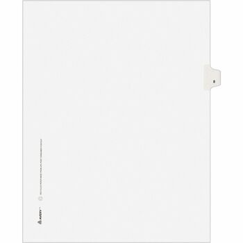 Avery Individual Legal Dividers Style, Letter Size, Avery-Style, Side Tab Dividers, #8, 25/PK